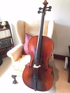 Concertante Antique finished Cello outfit with Bow, Case & Accessories