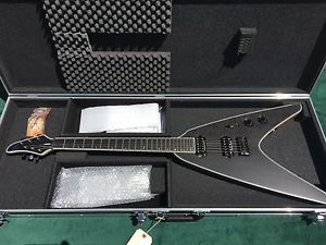 Mayones Vidius 2015 Trans Charcoal Black Flame Top V Guitar Excellent+ Condition