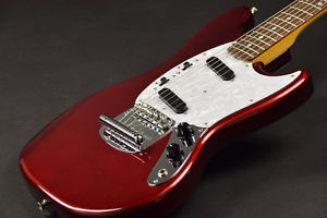 Fender Japan MG69 Old Candy Red Mustang type Electric Guitar Rare with Soft Case