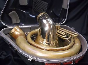 King HN White Brass BBb Sousaphone