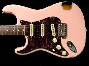 LEFTY! Fender 1962RI Stratocaster Guitar Aged Shell Pink Nitro Left RELIC HSC