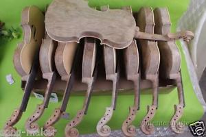 10pcs 4/4 Unfinished Violin Birdeye Maple White Violin Spruce Ebony fingerboard