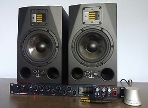 Adam Audio A7X Powered Studio Monitors - Pair + Mogami cables + Level Pilot
