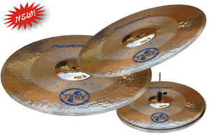 Agean Cymbals Troy Set Cymbals Pack Box Set (14HH/16CR/20R)+BAG
