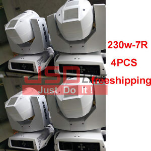 4pcs White 230w SHARPY 7r Moving