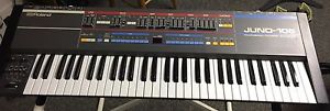 Roland Juno-106 Keyboard Synthesizer: Needs Wave Generator IC. Otherwise EXLNT.