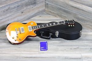 Gorgeous and Rare Gibson Les Paul Custom Elegant Trans Amber AAAA Flame + HSC