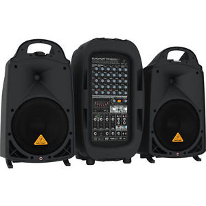 Behringer EUROPORT PPA2000BT - 2000W 8-Channel Portable PA System with Bluetooth
