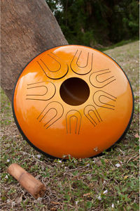 IDIOPAN DUAL TONE 14" TUNABLE STEEL TONGUE DRUM - FUSION ORANGE