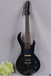 4/4 Electric Violin Guitar Head stock Solid wood 6 string Fret Inlaid #1621