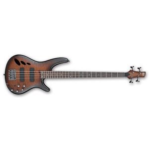Ibanez SR30TH4 NNF 4-String Hollowbody Bass, Natural Browned Burst Flat +Cable