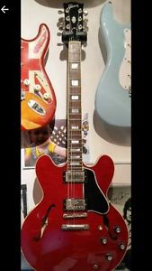Gibson Es-335 Dot Eric Clapton Conversion 1995 Figured Red