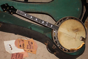 1936 Gibson Recording King Wards M-6 vintage banjo Mastertone pre war tenor NICE