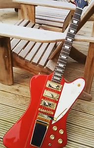 Limited edition Tokai Firebird VII FB80 2015 - candy apple red, gold, lyre trem