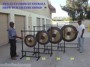 32" Chau Gong on Stand Up! Gong Stand and Mallet