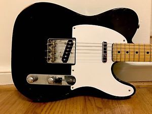 MJT! Custom Shop Texas Specials Black Nitro Telecaster 50s V Maple Neck Tele HSC