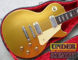Gibson 1975 Les Paul Deluxe Gold Top Electric Guitar Free Shipping