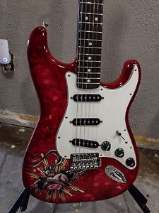 Fender Special Edition Standard Stratocaster David Lozeau Art Sacred Heart 2015