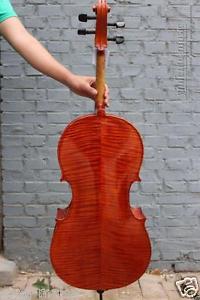 Top grade 1/4 Cello Spruce Fine Flame Maple Master Level Powerful Sound New #389