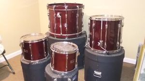 Yamaha Recording Custom Drums with Cases and Hardware