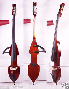 3/4 new Electric Upright Double Bass Finish silent SOlid wood Powerful Sound  #1