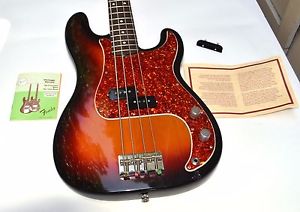 1991 Fender American Vintage '62 Precision Bass 3 Color Sunburst