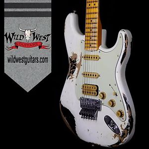 Fender Custom Shop White Lightning Floyd Rose Stratocaster Olympic White / Black