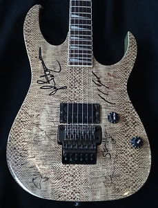 Ibanez USA Custom Signed by 12 Guitar Legends Vai, Satriani, Petrucci