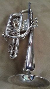 RARE SILVER 1930s NEW YORK BACH STRADIVARIUS CORNET MODEL 10-59 SWEET!!!
