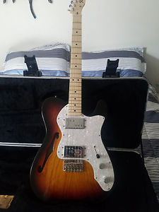 Fender Classic 72 Telecaster Thinline Electric Guitar with custom hard case MIM