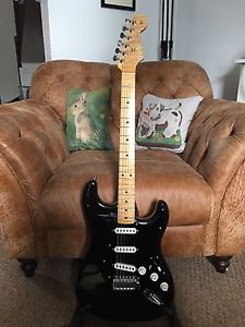 Partscaster Gilmour Black Strat, Richter Strap, Case, House Of Tone Pickups