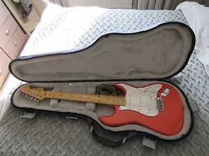 1996 Hank Marvin 50th Anniversary Signature Japanese Stratocaster in Fiesta Red