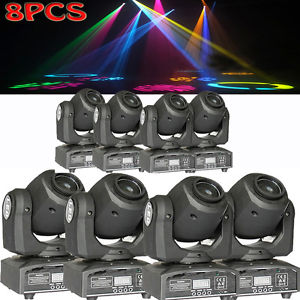 10W RGBW LED Moving Head Stage Lighting DMX-512 DJ Disco Club Party Light 8PCS