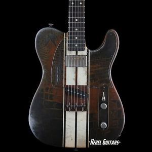 James Trussart Guitars Cream On Rust Racing Stripes SteelCaster Tele (First one)