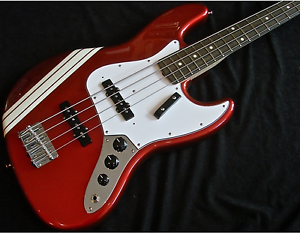 Fender Custom Shop Masterbuilt '64 Paul Waller Candy Apple Red Jazz Bassw/stripe