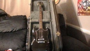 1987 Gibson SG Electric Guitar Ebony Black w/ Professional Carrying Case