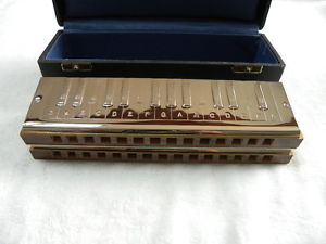 +++  RARE HOHNER 264 BASS HARMONICA G bass  vintage ++++
