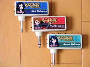 VERY RARE! JAPAN LIMITED VOX amPlug K-ON! 3 Set Mio Yui Azusa Guitar Effects Amp