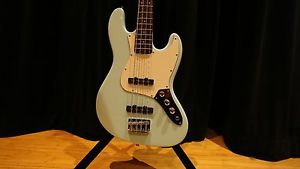 Light Blue Custom Jazz Bass White Pickguard