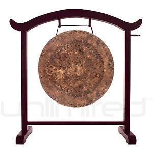 26" Atlantis Gong on the Deeper Meaning Gong Stand with Mallet