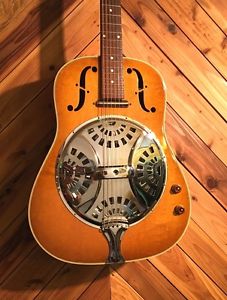 Greco D-80 Dobro Style1989 Resonator Acoustic Electric Guitar w/ Hard case