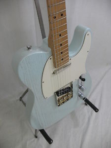 Logan Custom Made 2017 USA Telecaster Style Guitar Tans Sky Blue One of A Kind