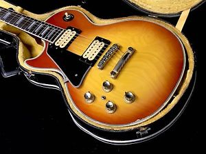 LEFTY! Vintage Ibanez Cherry Red Sunburst 1970s Les Paul Custom OHSC Duncan Pups