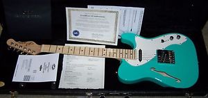 G&L USA ASAT Classic Thinline w/G&G case, Belair Green, Swamp Ash