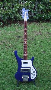 Rickenbacker 4003S Midnight Blue Electric Bass Guitar - upgraded Hipshot bridge