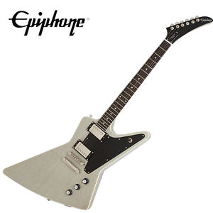 Epiphone Ltd Ed Explorer Pro TV Silver Mahogany Limited Edition Electric Guitar