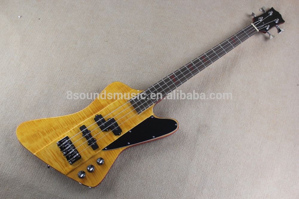 free shipping firebird style bass guitars 4 string chinese bass custom bass
