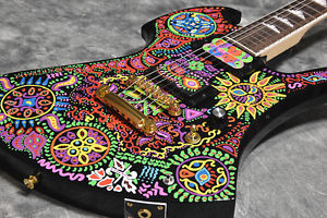 Burny MG-145X Graphic on Black  Electric guitar 6 string HIDE model