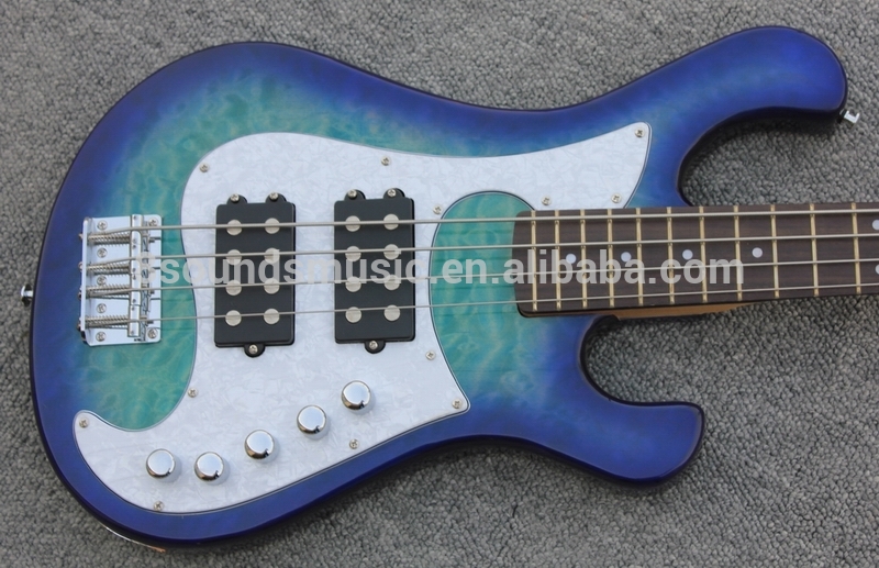 free shipping custom bass guitars 4 string chinese bass OEM active bass