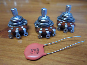 NOS Vintage 1962 Fender 250K Stratocaster Pots Cap Potentiometers Stackpole